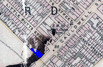 The Black Diamond shown in Blue on this map of 1901
